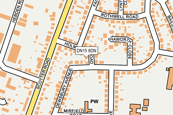 DN15 8DN map - OS OpenMap – Local (Ordnance Survey)