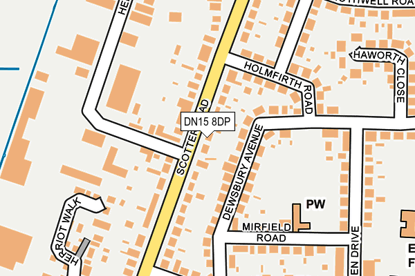 DN15 8DP map - OS OpenMap – Local (Ordnance Survey)