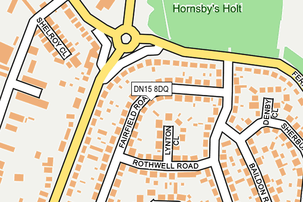 DN15 8DQ map - OS OpenMap – Local (Ordnance Survey)