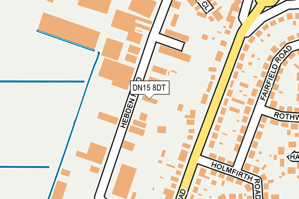 DN15 8DT map - OS OpenMap – Local (Ordnance Survey)