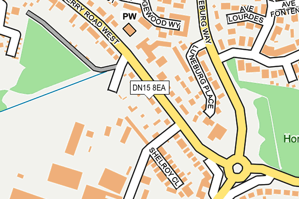 DN15 8EA map - OS OpenMap – Local (Ordnance Survey)