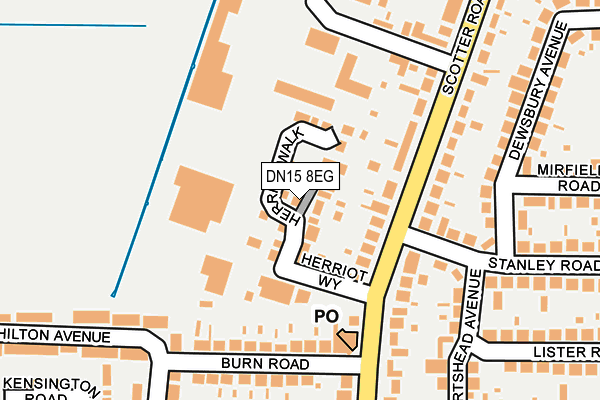 DN15 8EG map - OS OpenMap – Local (Ordnance Survey)