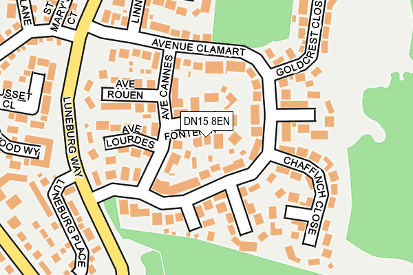 DN15 8EN map - OS OpenMap – Local (Ordnance Survey)