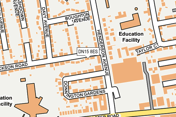 DN15 8ES map - OS OpenMap – Local (Ordnance Survey)
