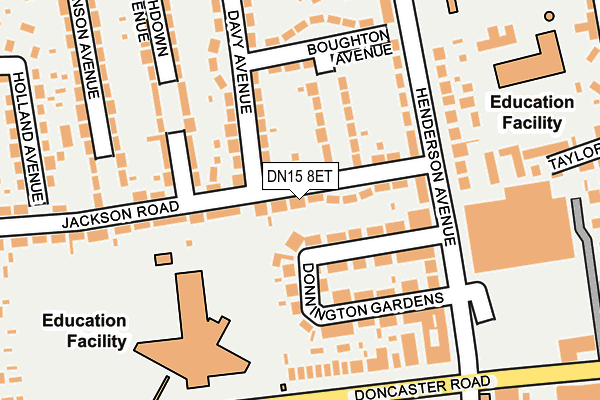 DN15 8ET map - OS OpenMap – Local (Ordnance Survey)