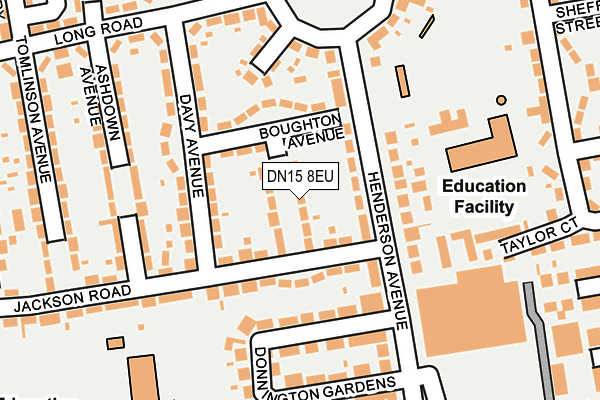 DN15 8EU map - OS OpenMap – Local (Ordnance Survey)