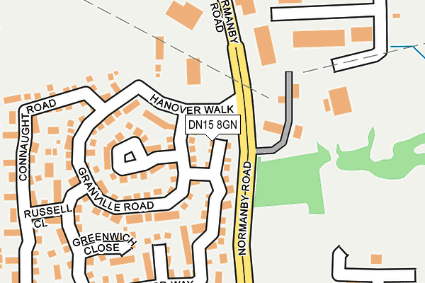 DN15 8GN map - OS OpenMap – Local (Ordnance Survey)