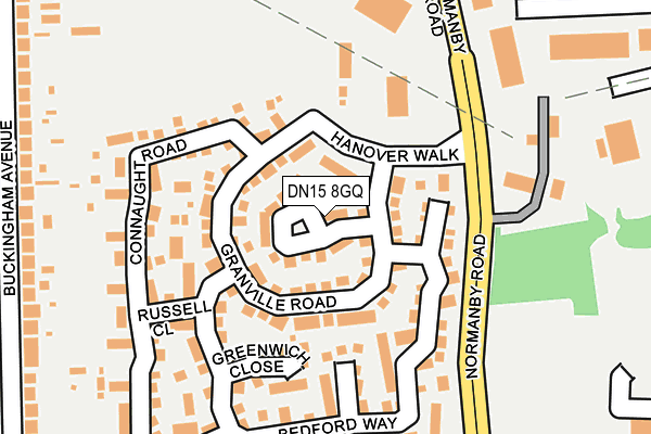 DN15 8GQ map - OS OpenMap – Local (Ordnance Survey)