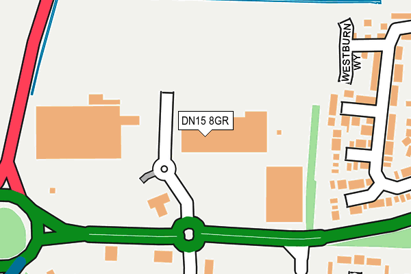 DN15 8GR map - OS OpenMap – Local (Ordnance Survey)