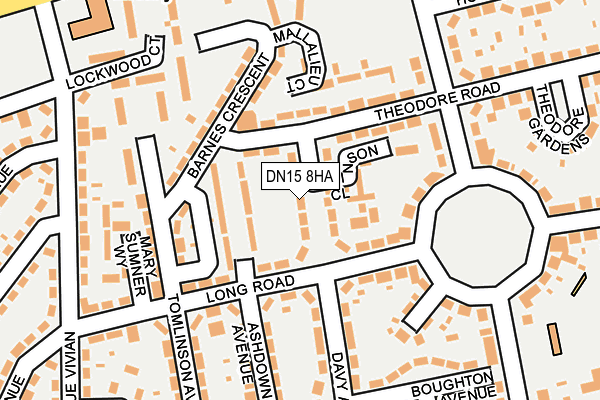 DN15 8HA map - OS OpenMap – Local (Ordnance Survey)