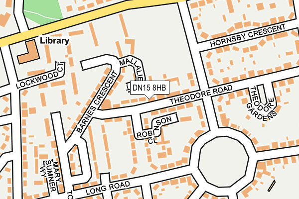 DN15 8HB map - OS OpenMap – Local (Ordnance Survey)