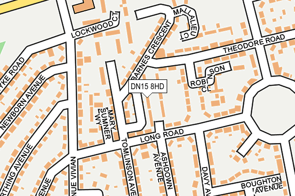 DN15 8HD map - OS OpenMap – Local (Ordnance Survey)