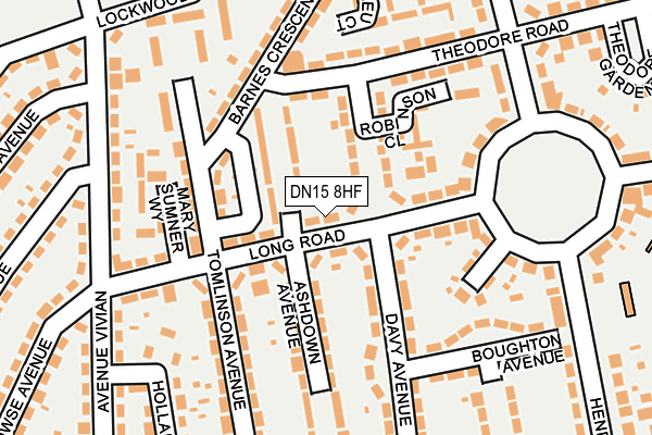 DN15 8HF map - OS OpenMap – Local (Ordnance Survey)