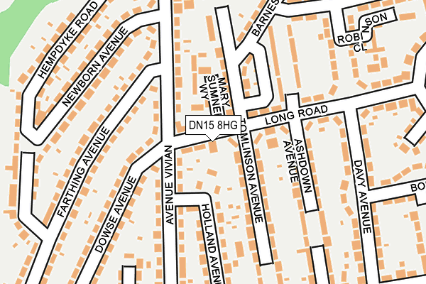 DN15 8HG map - OS OpenMap – Local (Ordnance Survey)