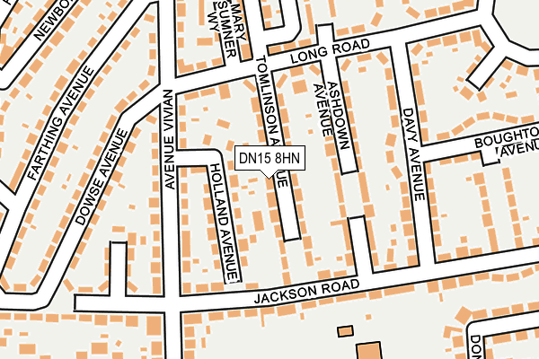DN15 8HN map - OS OpenMap – Local (Ordnance Survey)