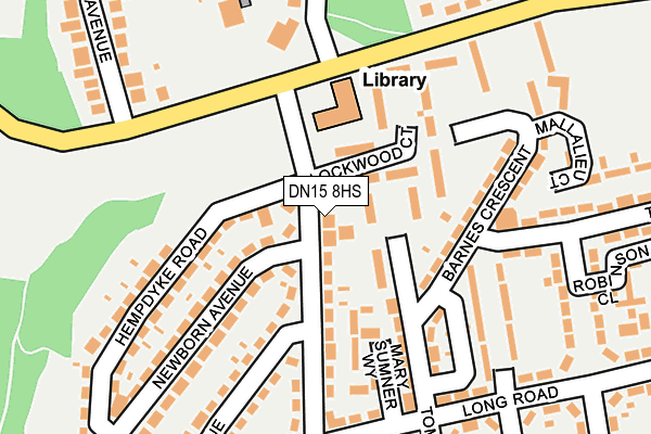 DN15 8HS map - OS OpenMap – Local (Ordnance Survey)