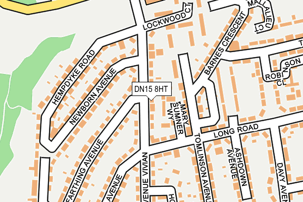 DN15 8HT map - OS OpenMap – Local (Ordnance Survey)
