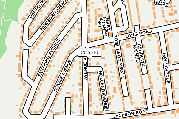 DN15 8HU map - OS OpenMap – Local (Ordnance Survey)
