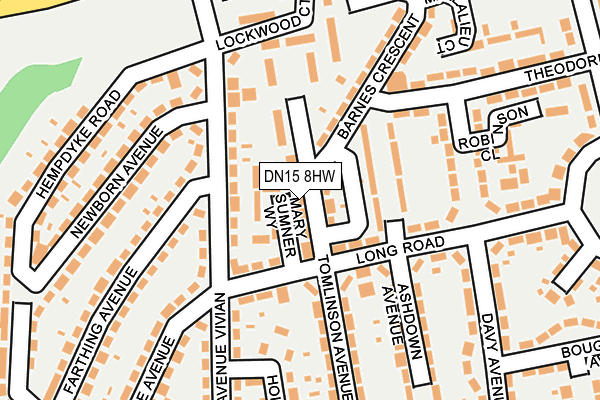 DN15 8HW map - OS OpenMap – Local (Ordnance Survey)