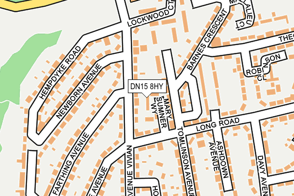 DN15 8HY map - OS OpenMap – Local (Ordnance Survey)