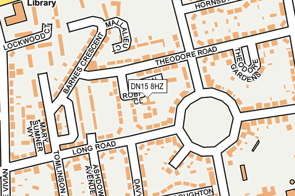 DN15 8HZ map - OS OpenMap – Local (Ordnance Survey)