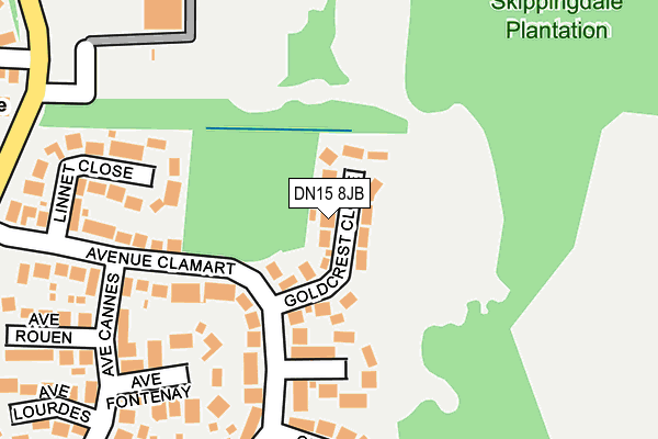 DN15 8JB map - OS OpenMap – Local (Ordnance Survey)