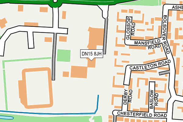 DN15 8JH map - OS OpenMap – Local (Ordnance Survey)