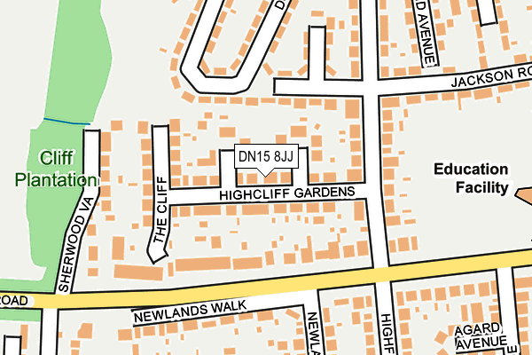 DN15 8JJ map - OS OpenMap – Local (Ordnance Survey)