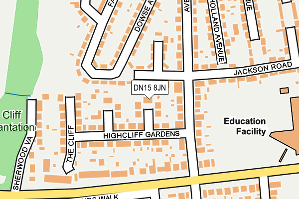 DN15 8JN map - OS OpenMap – Local (Ordnance Survey)
