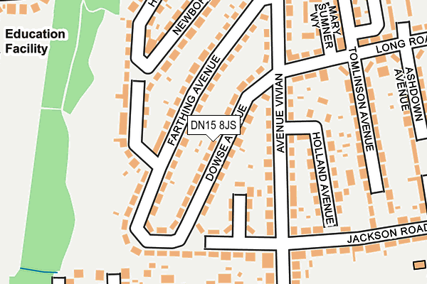DN15 8JS map - OS OpenMap – Local (Ordnance Survey)