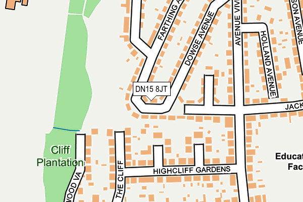 DN15 8JT map - OS OpenMap – Local (Ordnance Survey)