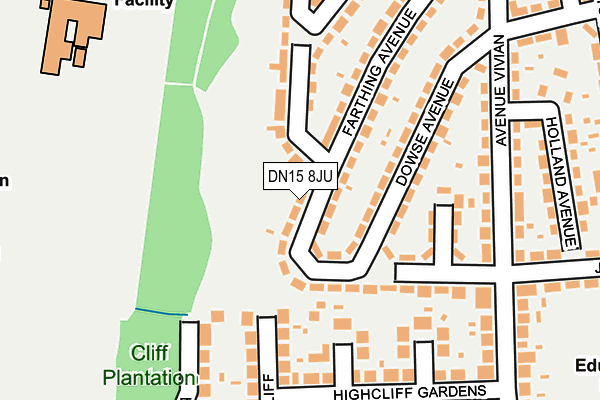 DN15 8JU map - OS OpenMap – Local (Ordnance Survey)