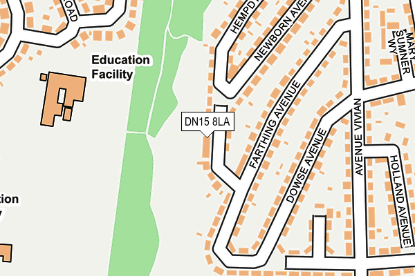DN15 8LA map - OS OpenMap – Local (Ordnance Survey)