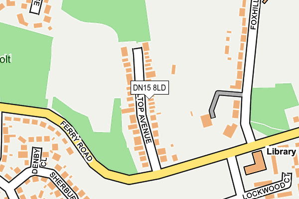 DN15 8LD map - OS OpenMap – Local (Ordnance Survey)