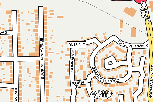 DN15 8LF map - OS OpenMap – Local (Ordnance Survey)