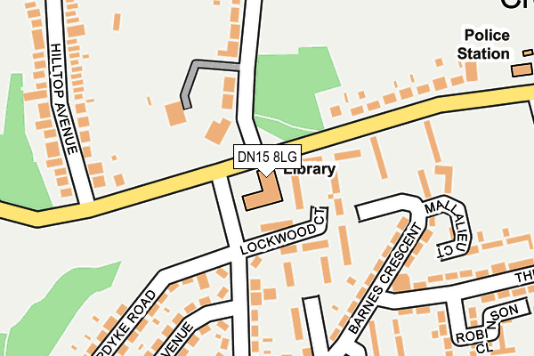 DN15 8LG map - OS OpenMap – Local (Ordnance Survey)