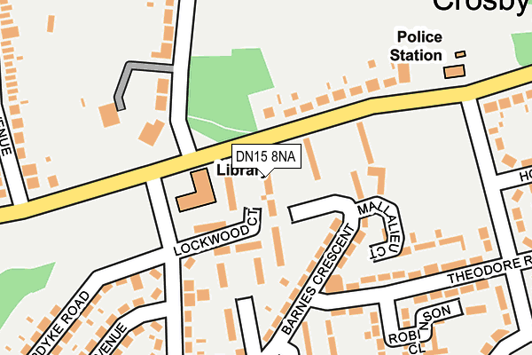 DN15 8NA map - OS OpenMap – Local (Ordnance Survey)