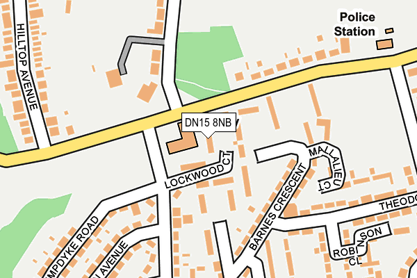 DN15 8NB map - OS OpenMap – Local (Ordnance Survey)