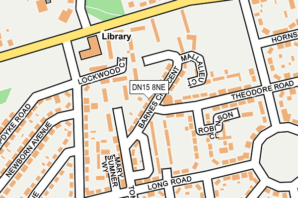 DN15 8NE map - OS OpenMap – Local (Ordnance Survey)