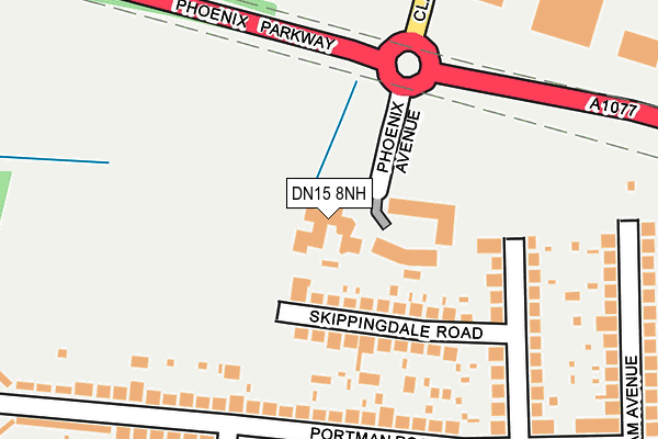 DN15 8NH map - OS OpenMap – Local (Ordnance Survey)