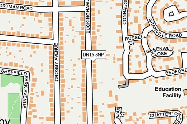 DN15 8NP map - OS OpenMap – Local (Ordnance Survey)