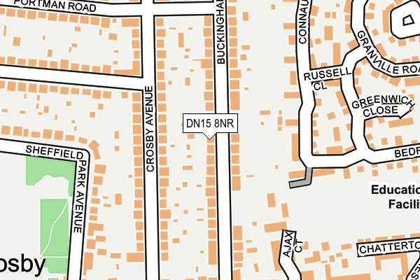 DN15 8NR map - OS OpenMap – Local (Ordnance Survey)