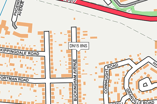 DN15 8NS map - OS OpenMap – Local (Ordnance Survey)