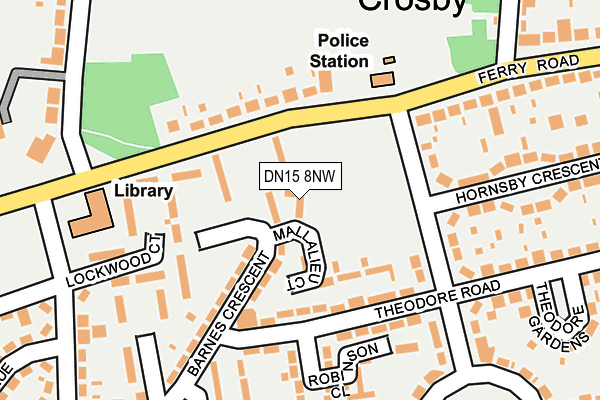 DN15 8NW map - OS OpenMap – Local (Ordnance Survey)