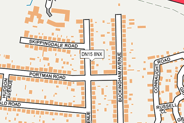DN15 8NX map - OS OpenMap – Local (Ordnance Survey)