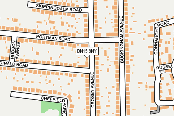 DN15 8NY map - OS OpenMap – Local (Ordnance Survey)