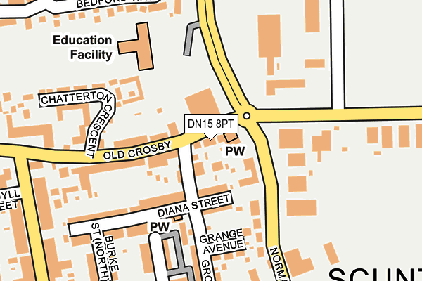 DN15 8PT map - OS OpenMap – Local (Ordnance Survey)