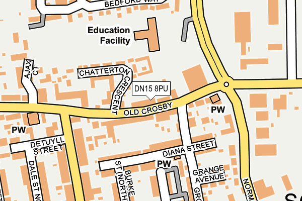 DN15 8PU map - OS OpenMap – Local (Ordnance Survey)