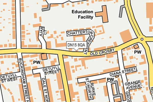DN15 8QA map - OS OpenMap – Local (Ordnance Survey)