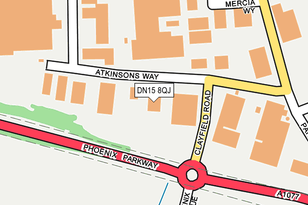 DN15 8QJ map - OS OpenMap – Local (Ordnance Survey)